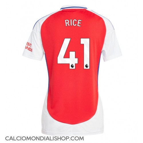 Maglie da calcio Arsenal Declan Rice #41 Prima Maglia Femminile 2024-25 Manica Corta